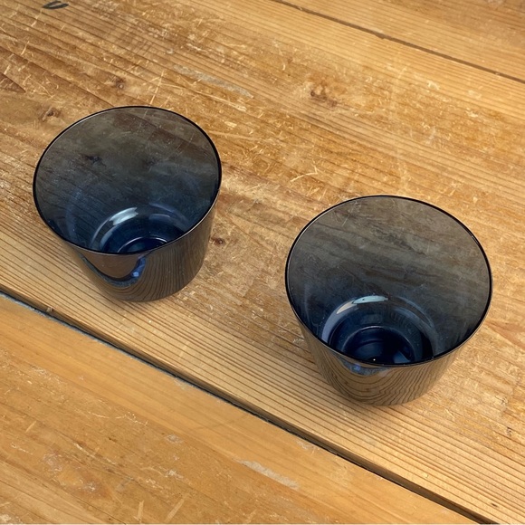 Timo Sarpaneva Iittala i - 106 Linja i Series Short Blue Tumblers Cups Finland - Picture 9 of 16